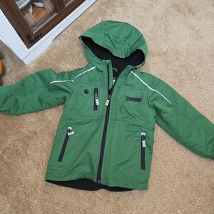 London Fog Green and Black Hooded Jacket